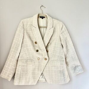 Express Women White Twill Blazer size large